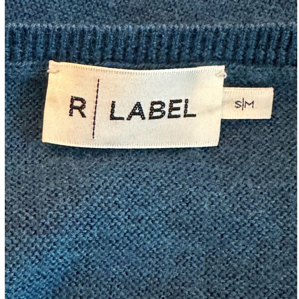 R Label 100% Wool Navy Dolman Sleeve Sweater Size S/M - Picture 4 of 8